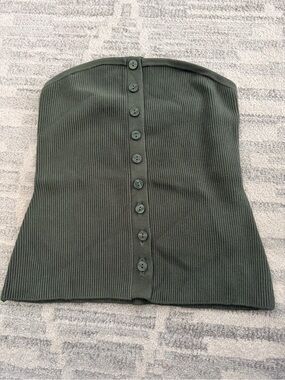 NWOT Abercrombie & Fitch Olive Ribbed Tube Top